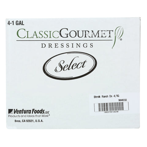 Classic Gourmet Select Buttermilk Ranch Dressing, 1 Gallon -- 4 per case.