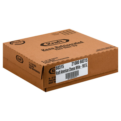 Kraft American Sliced White Cheese, 5 Pound -- 4 per case.