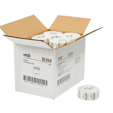 National Checking Company Dateit Brown Trilingual Removable Label - Thursday, 1 x 1 inch -- 1000 per case.