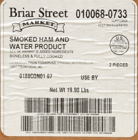 Briar Street Market HAM BUFFET STYLE FOR SLICING 10100680733