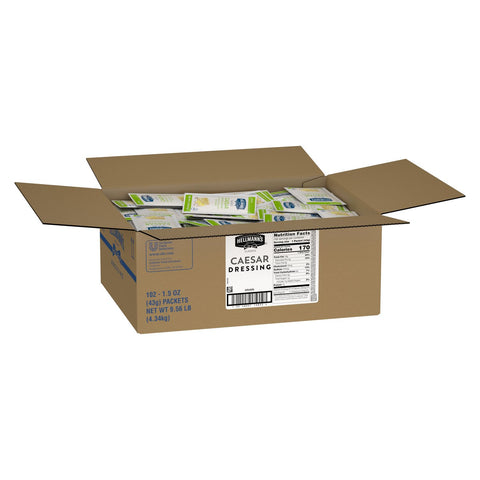 Hellmann's Classics Salad Dressing Portion Control Sachets Caesar 1.5 oz, Pack of 102