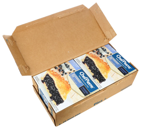 Sara Lee Chef Pierre Traditional Unbaked Blueberry Fruit Pie, 10 inch -- 6 per case.