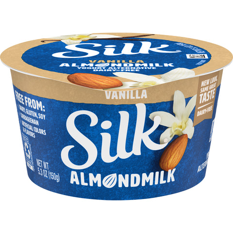 Silk Cultured Vanilla Almondmilk Yogurt Alternative, 5.3 Ounce -- 8 per case.
