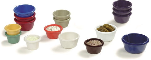 Carlisle RAMEKIN MELAMINE FLUTED BLACK 4 OZ
