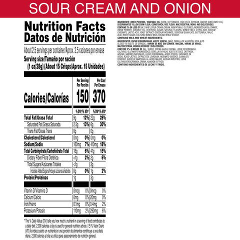 Chip Potato Crisps Sour Cream & Onion