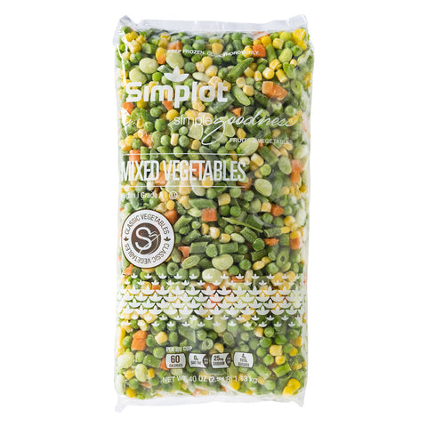 Simplot 5 Way Mixed Vegetable Blend - 40 oz. package, 12 per case