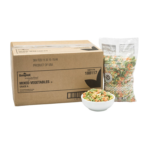 Simplot 5 Way Mixed Vegetable Blend - 40 oz. package, 12 per case