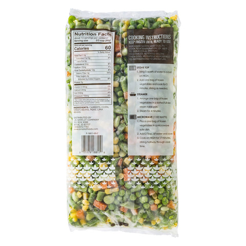 Simplot 5 Way Mixed Vegetable Blend - 40 oz. package, 12 per case
