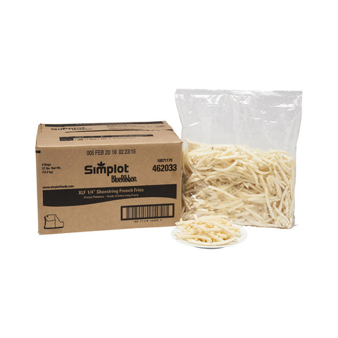 Simplot Extra Long Fancy Shoestring Potato French Fry, 4.5 Pound -- 6 per case.