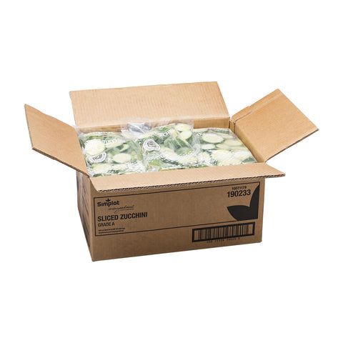Simplot Classic Crinkle Cut Sliced Zucchini, 32 Ounce -- 12 per case.