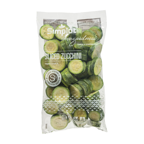 Simplot Classic Crinkle Cut Sliced Zucchini, 32 Ounce -- 12 per case.