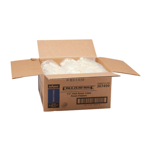 Simplot Freezerfrige 1/2 inch Cube Hash Brown Potato, 5 Pound -- 4 per case.