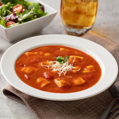 Campbells Frozen Condensed Vegetarian Tomato Ravioli Soup - 4 lb. tray, 3 per case