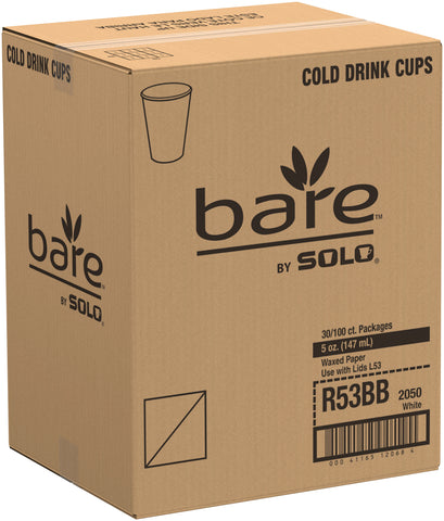 Solo Green White Polylactic Acid Round Cold Cup, 5 Ounce Capacity -- 3000 per case
