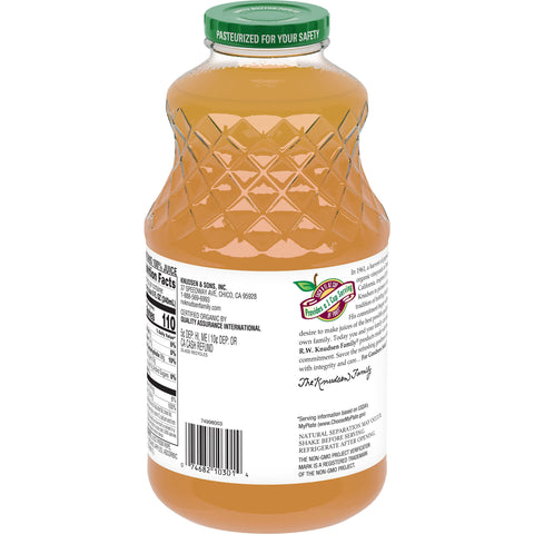 RW Knudsen BEVERAGE JUICE APPLE UNFILITERED ORGANIC GLASS