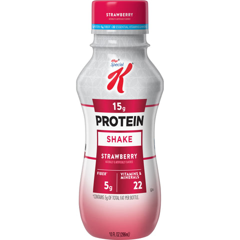 Kelloggs Special K Strawberry Protein Liquid Shake, 10 Fluid Ounce -- 12 per case.