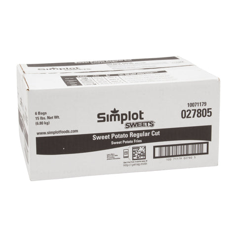 Simplot Sweets 3/8 inch Straight Cut Sweet Potato Fries, 2.5 Pound -- 6 per case.