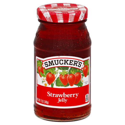 Jelly Strawberry Glass Jar