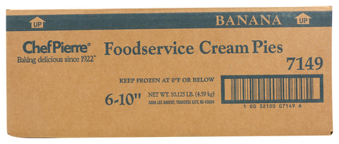Chef Pierre PIE BANANA CREAM TRADITIONAL W/ DOMES 10