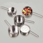 Measuring Cups 1/4, 1/3, 1/2, And 1 Cup (set Of 4), With Wire Loop Handle, Stainless Steel