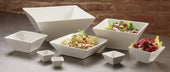 American MetalCraft BOWL SQUARE PRESTIGE PORCLEAIN WHITE 24 OZ