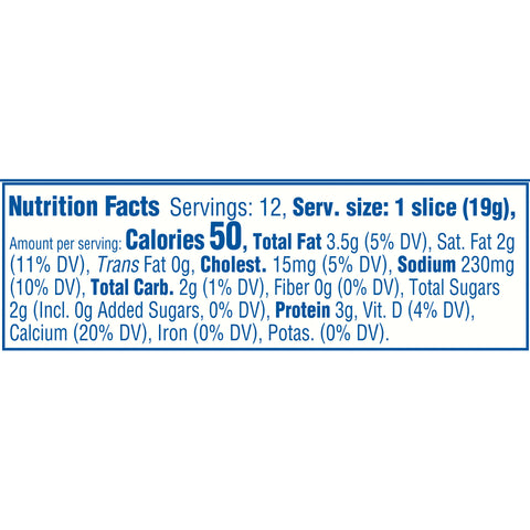 Kraft American Sliced Cheese, 8 Ounce -- 12 per case.