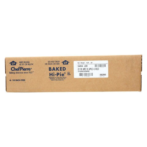 Sara Lee Chef Pierre Pre baked Apple Hi Pie, 10 inch -- 4 per case.