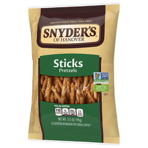 Snyders Of Hanover Pretzel Sticks with Hole, 3.5 Ounce -- 8 per case.