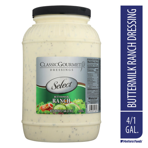 Classic Gourmet Select Buttermilk Ranch Dressing, 1 Gallon -- 4 per case.