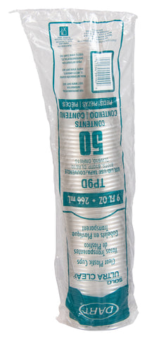 Solo Ultraclear PET Tall Flush Fill Cold Cup, 9 Ounce Capacity -- 1000 per case