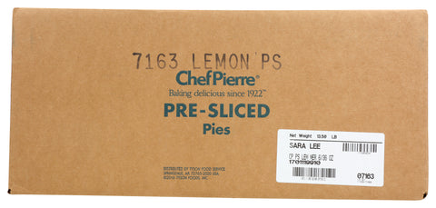 Chef Pierre Traditional Pre Sliced Lemon Meringue Pie, 36 Ounce -- 6 per case.