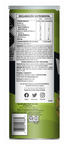 Pringles Wavy Fire Roasted Jalapeno Potato Crisps, 4.8 Ounce -- 8 per case.