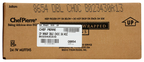 Chef Pierre Individually Wrapped Double Chocolate Muffin, 4 ounce -- 24 per case