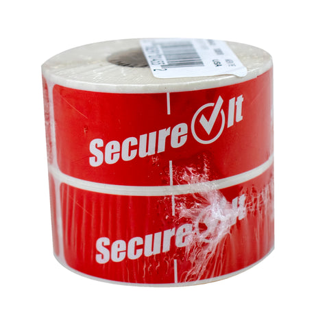 Label Secure It Permanent Red 1x3
