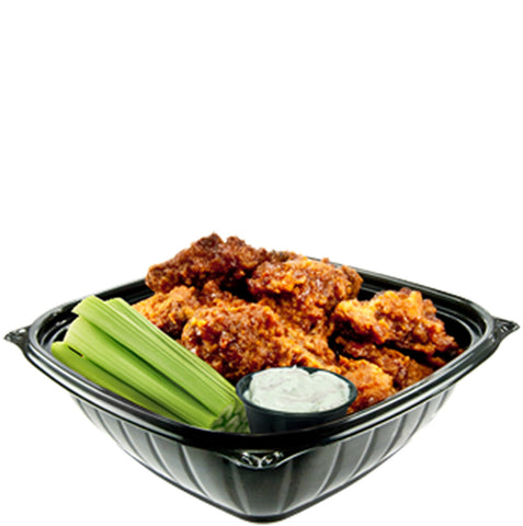 Bowl Square Plastic Black 48 Oz