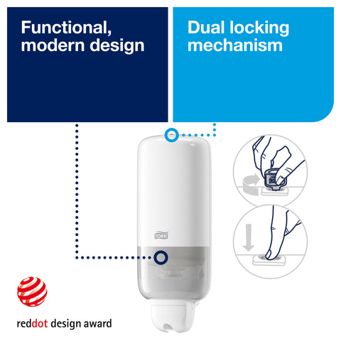 Tork White Elevation Liquid Skincare Dispenser, 33 Ounce Bottle