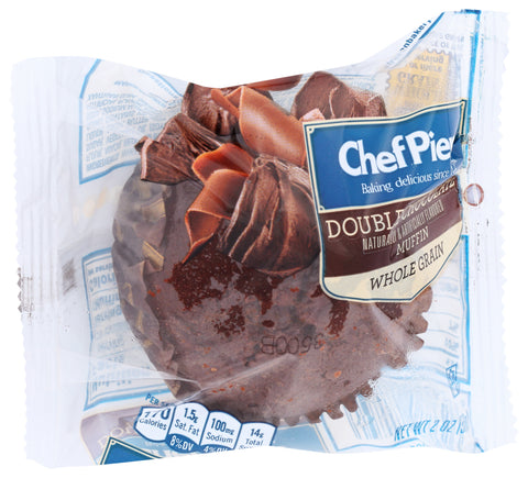 Chef Pierre Individually Wrapped Whole Grain Double Chocolate Muffin, 2 Ounce -- 48 per case.