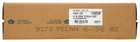 Sara Lee Chef Pierre Pre Baked Southern Pecan Open Face Specialty Pie, 10 inch -- 6 per case.