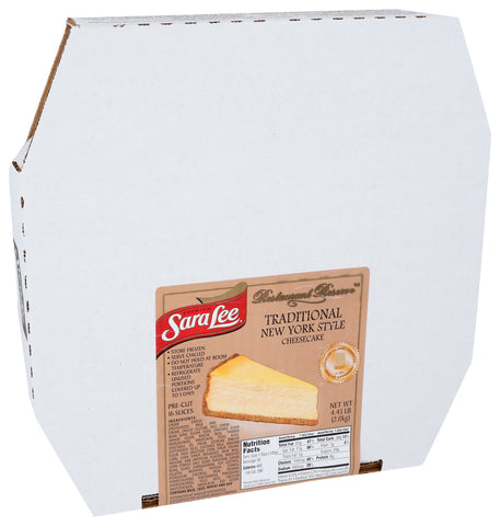 Sara Lee CHEESECAKE NEW YORK STYLE TRADITIONAL PLAIN ROUND SECONDS 16 SLICE 10