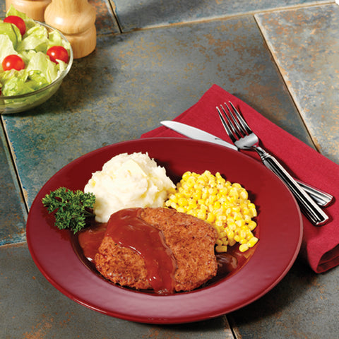 Advance Food Chopped Cubed Beef Steak, 4 Ounce -- 40 per case.