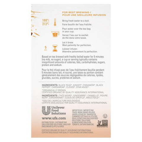 Tazo TEA CHAI HOT IN FILTERBAGS W/DISPENSER