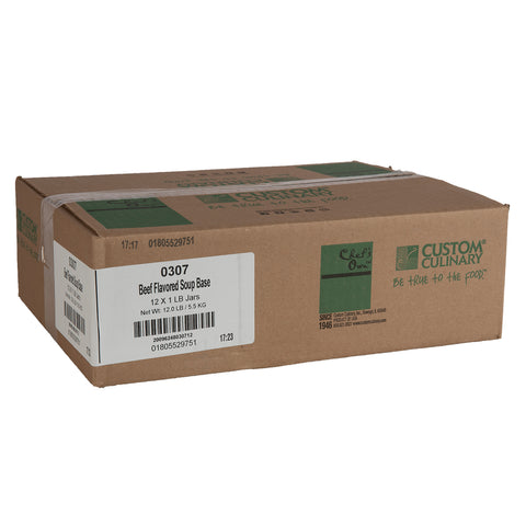 Custom Culinary® Beef Flavored Soup Base, No MSG Added 12 x 1 lb.