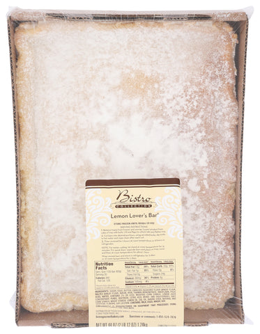 Sara Lee Bistro Collection Lemon Lover Fruit Dessert Bar, 44 Ounce -- 4 per case.