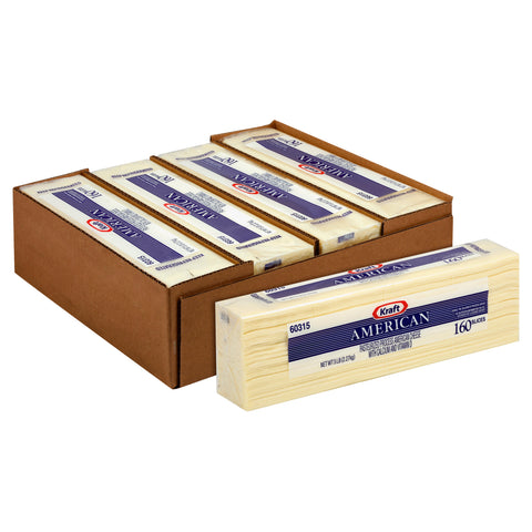 Kraft American Sliced White Cheese, 5 Pound -- 4 per case.