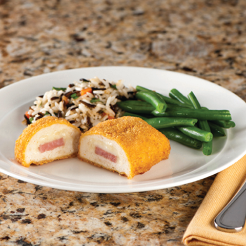 Barber Foods Frozen Cordon Royale Stuffed Chicken Breast, 4 Ounce -- 36 per case.