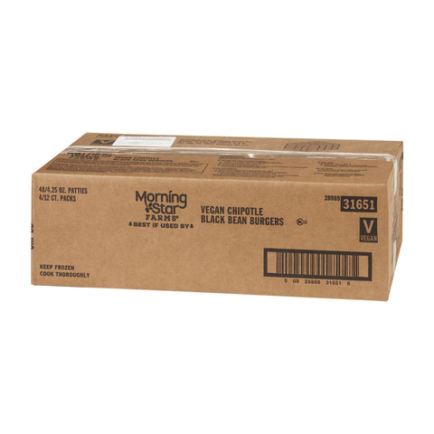 Morning Star Farms Chipotle Black Bean Homestyle Burger, 4.25 Ounce -- 48 per case