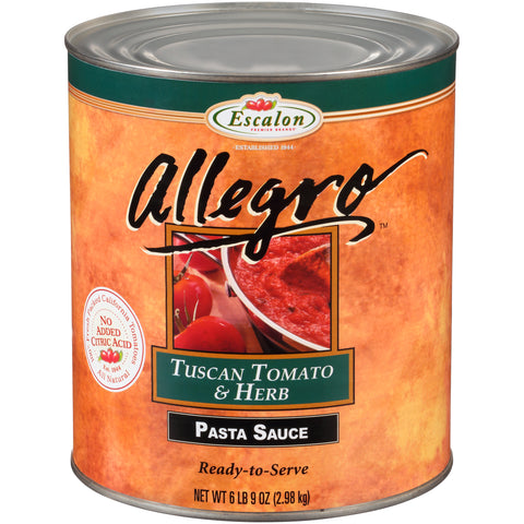 Allegro Tuscan Tomato and Herb Pasta Sauce, 105 Ounce -- 6 per case.