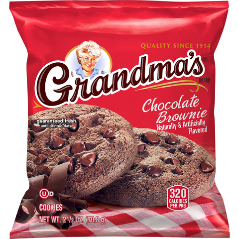Grandmas Fudge Chocolate Brownie Big Cookie, 2.5 Ounce -- 60 per case.