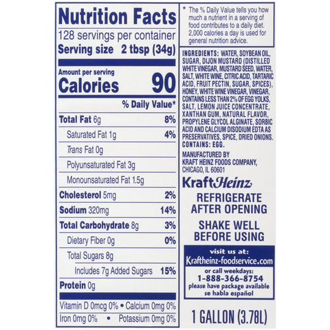 Kraft Signature Honey Dijon Dressing Jug, 1 gallon -- 4 per case