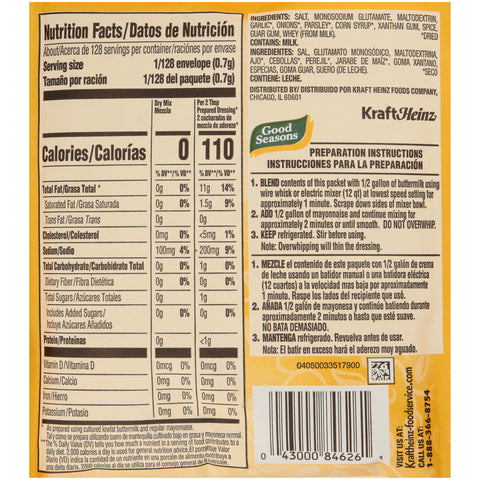 Dressing Good Seasons Ranch Salad Dry Mixed, 3.2 Ounce -- 20 per Case
